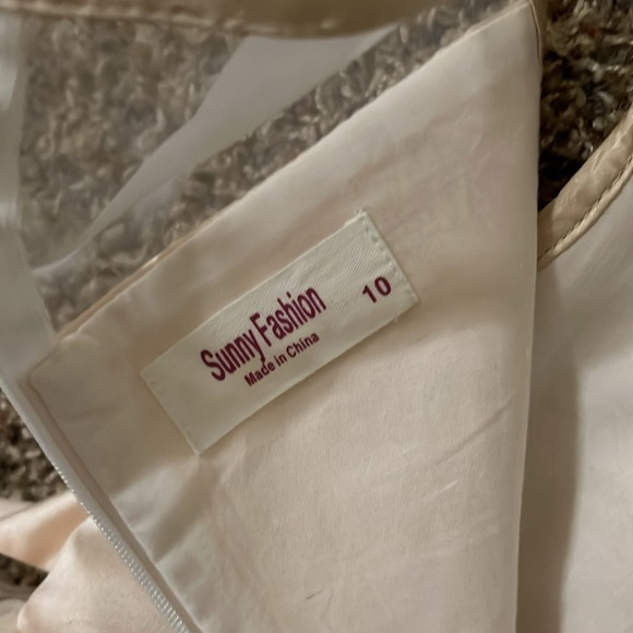 Silver sequin dress with high low back.  Very cute on! - Picture 6 of 6